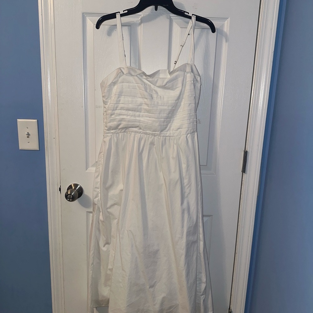The A&F Emerson Poplin Wide Strap Midi Dress
